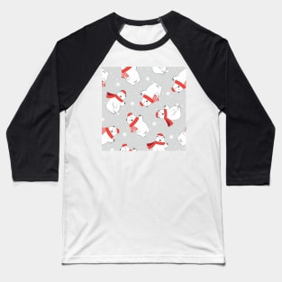 Polar Bear, Winter, Christmas, Holidays Baseball T-Shirt